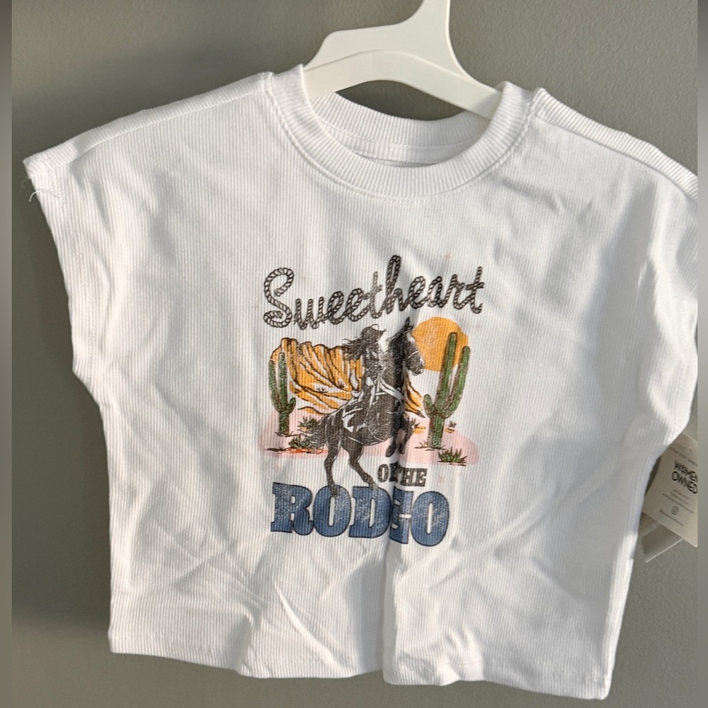 Sweetheart Rodeo Kids White Graphic Tee‎